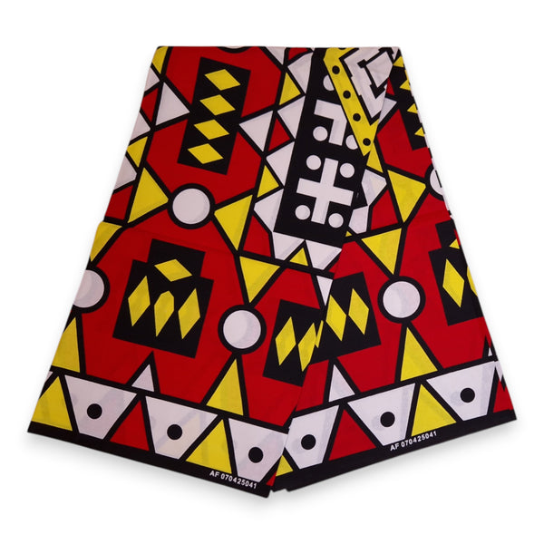 Tela estampada africana - Rojo Samakaka / Samacaca (Angola) - 100% algodón