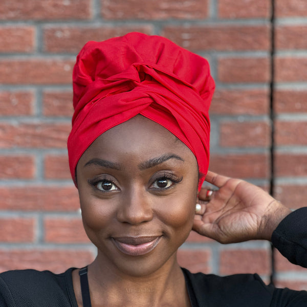 Easy headwrap - Gorro forrado de satén - Rojo