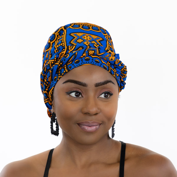 Easy headwrap - Gorro de pelo con forro de satén - Azul antiguo