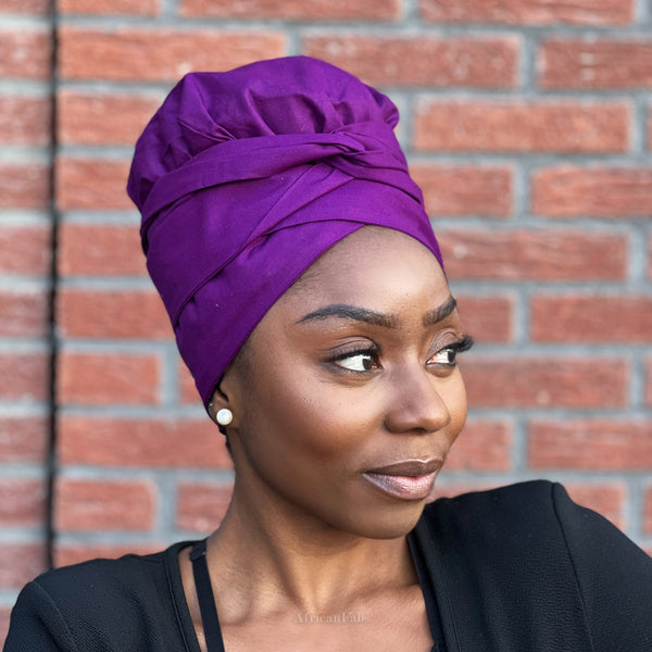 Easy headwrap - Gorro forrado de satén - Púrpura