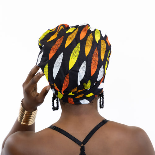 Easy headwrap - Gorro de pelo con forro de satén - Black sunburst