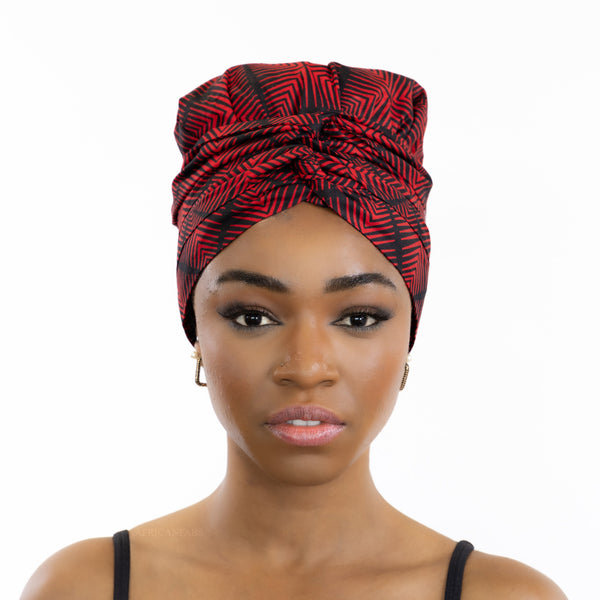 Easy headwrap - Gorro forrado de raso - Rojo Effects
