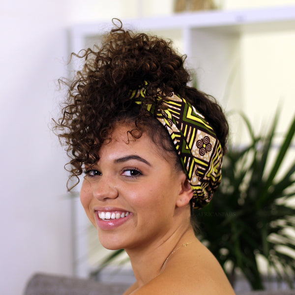 Turbante Africano - Verde / amarillo