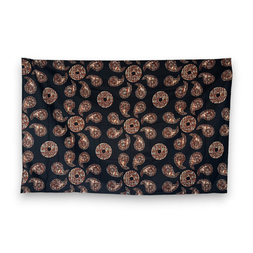 Pareo / Sarong - Falda envolvente de playa / pareo portabebés - Paisley negro