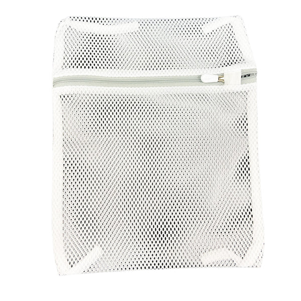 Red de lavandería / Bolsa de lavandería blanca con cremallera (protege el satén en la lavadora)