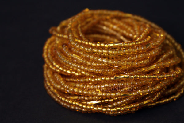 Cuentas de cintura / Cadena de cintura africana - IDEMUDIA - Oro (elástico)