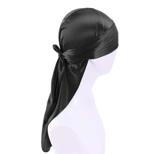 Durag / Du-rag / Do-rag / Bandana Silky - Unisex - Negro