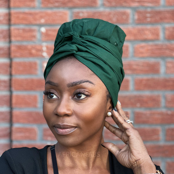 Easy headwrap - Gorro forrado de raso - Verde