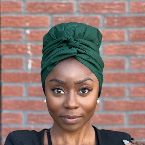 Easy headwrap - Gorro forrado de raso - Verde