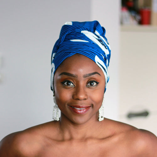 Velo Africano - Speedbird Azul / Blanco (Vlisco)