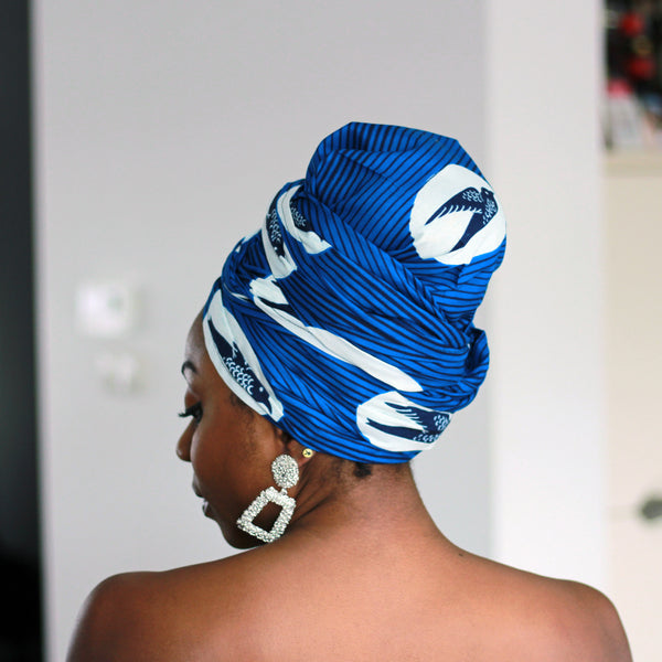 Velo Africano - Speedbird Azul / Blanco (Vlisco)