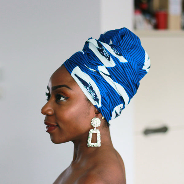 Velo Africano - Speedbird Azul / Blanco (Vlisco)