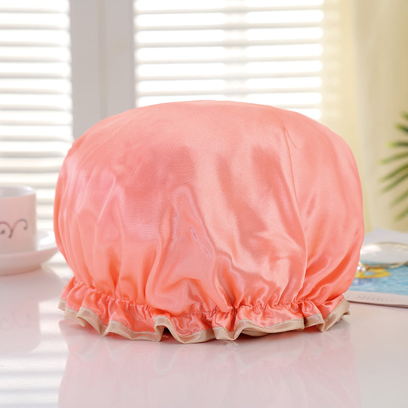 GRANDE Gorro de ducha para cabello completo / rizos - Rosa salmón