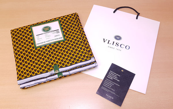 Tela estampada VLISCO Hollandais Wax - BRONCE BANGA NUT