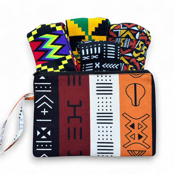 Calcetines africanos / Juego de calcetines afro OHENEBA en bolsa - Juego de 4 pares