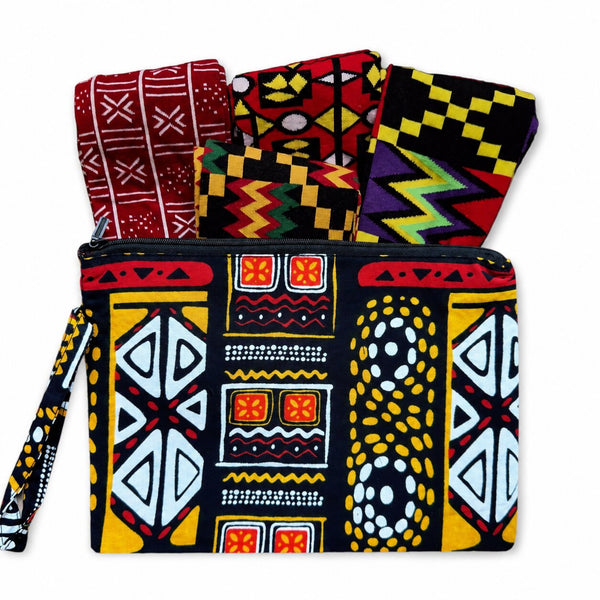 Calcetines africanos / Juego de calcetines afro OWURA en bolsa - Juego de 4 pares
