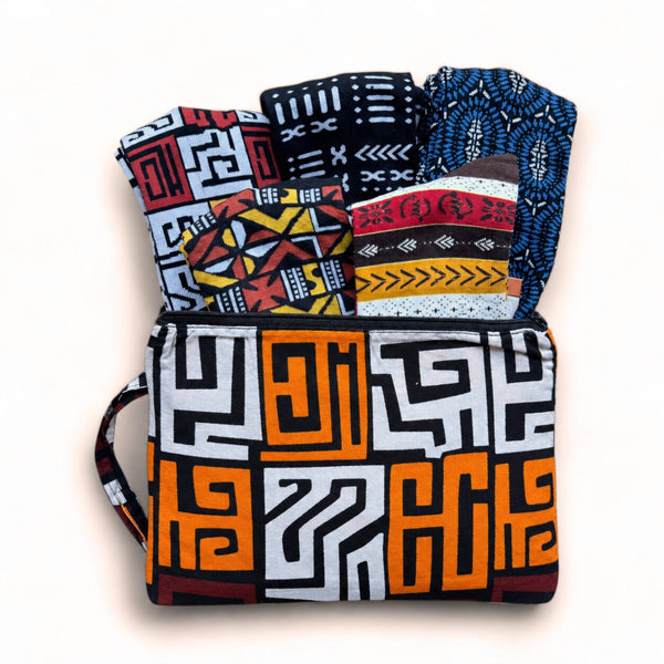 Calcetines africanos / Juego de calcetines afro NKEM en bolsa - Juego de 5 pares