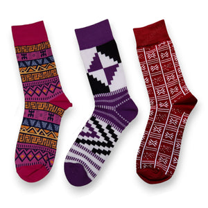 Calcetines africanos / Calcetines afro / Juego de 3 pares ENẸIRRỌVBUGIE