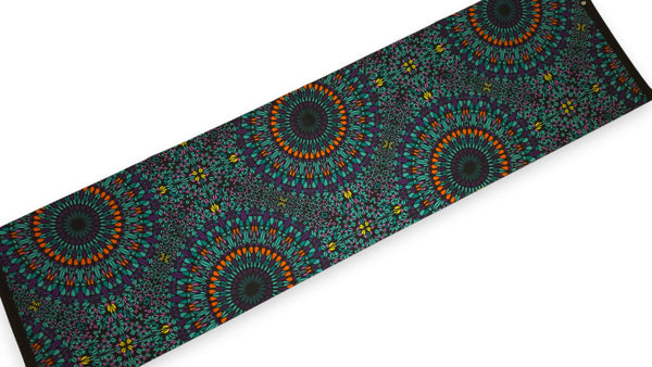Tela africana wax estampada - Turquesa Morado Ocean Eye - 100% algodón