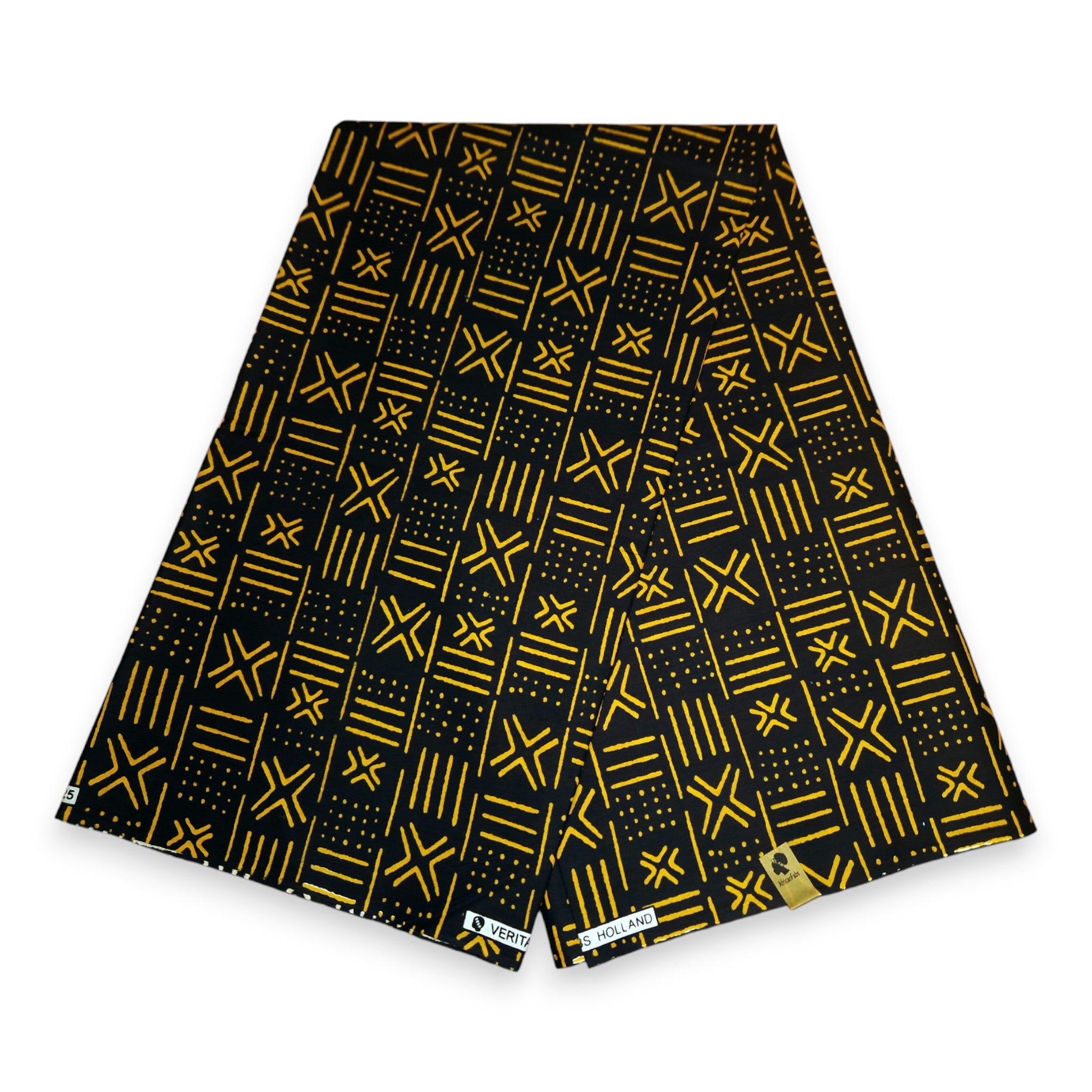 African Negro / Amarillo X Bogolan / Mud cloth tela estampada / tela (malí tradicional)