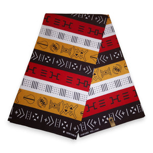 African Rojo Bogolan Symbols / Mud cloth tela estampada / tela (malí tradicional)