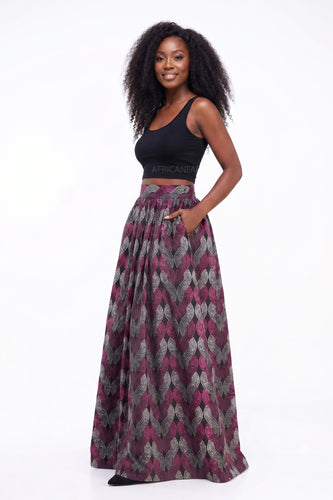 Tela africana wax estampada - Rosa Wave Pattern - 100% algodón