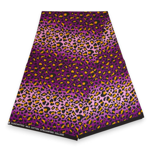 Pañuelo africano -  Morado Leopardo Spots