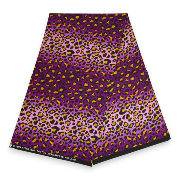 Pañuelo africano -  Morado Leopardo Spots