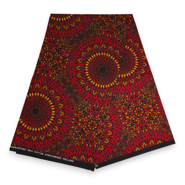 Pañuelo africano -  Rojo Sunfire Bloom