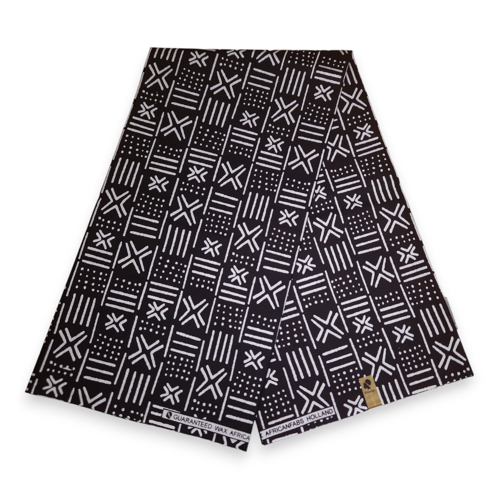 African Negro Blanco X Bogolan / Mud cloth tela estampada / tela (malí tradicional)