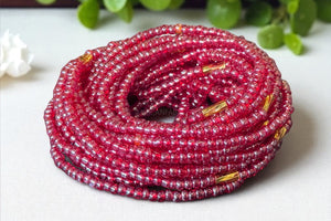Perlas de cintura / Cadena de cadera africana - Adolor - Arándano (elástico)