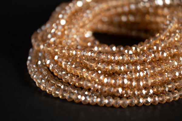 Perlas de cintura / Cadena de cintura africana - IVIE- Cristal dorado (elástico)