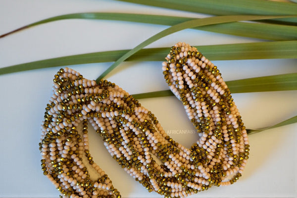 Perlas de cintura / Cadena de cadera africana - Ebébé - Oro (Cordón tradicional no elástico)