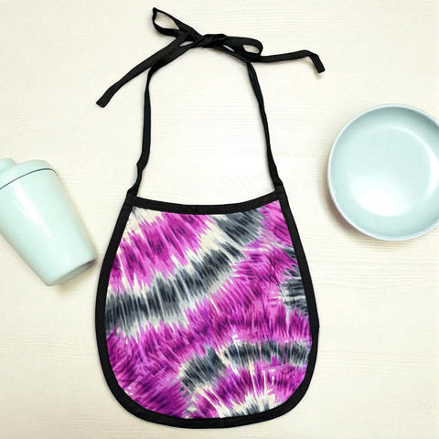 Babero para bebé con estampado africano - Morado Tie Dye (Unisex)