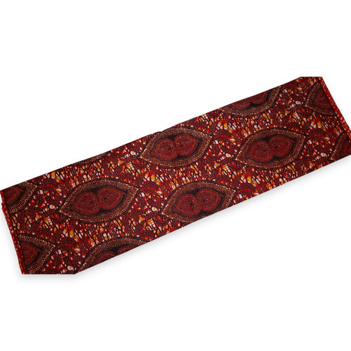 Tela africana estampada - Marrón Bronce Hidden-Leaf-Relic - 100 % algodón