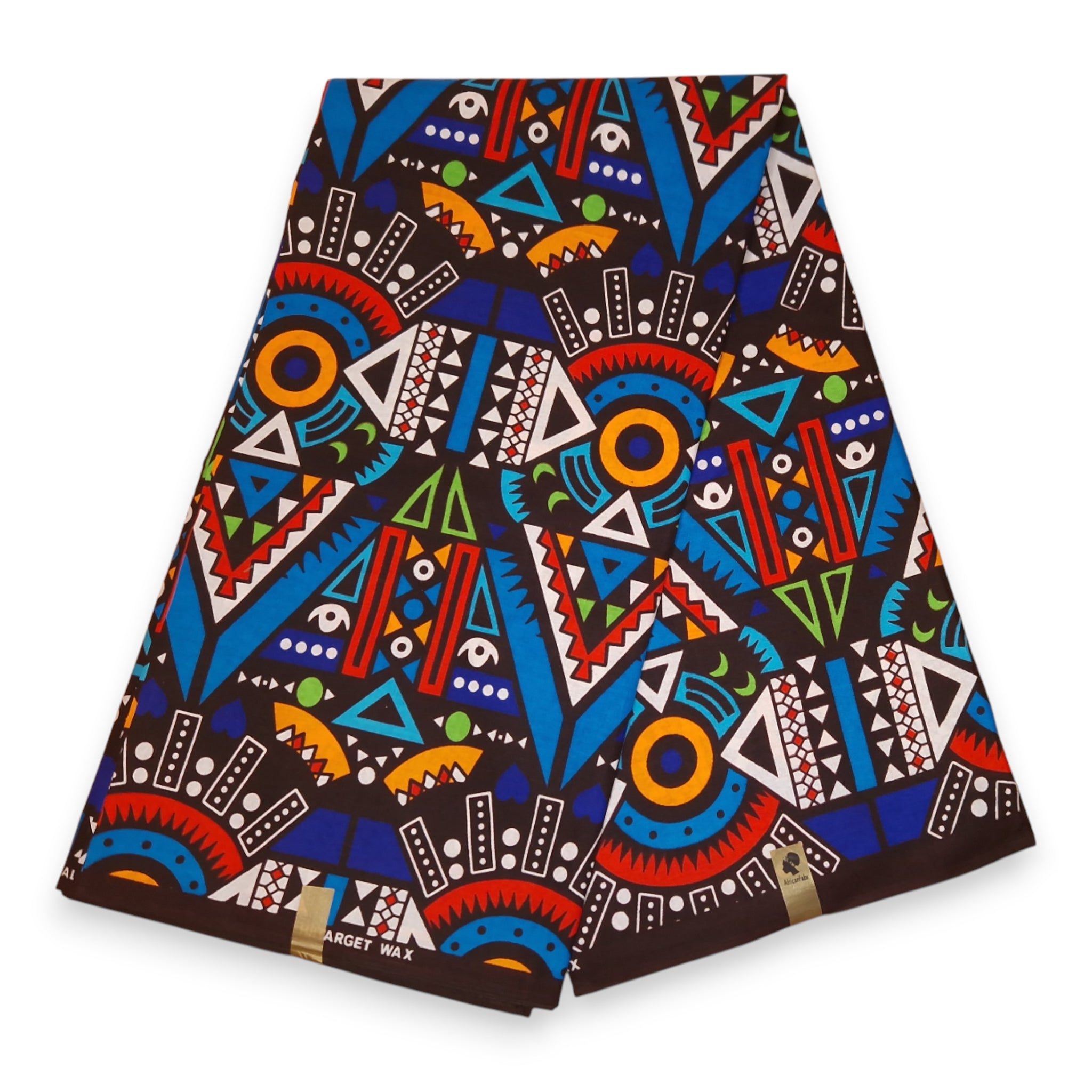 Tela africana estampada - Azul Tribal Patterns - 100 % algodón