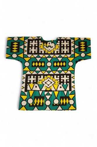 Turquesa Amarillo Samakaka Dashiki Shirt / Dashiki Dress - Top con estampado africano - Unisex