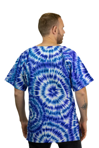 Azul Tie Dye  Shirt / Dashiki Dress - Top con estampado africano - Unisex