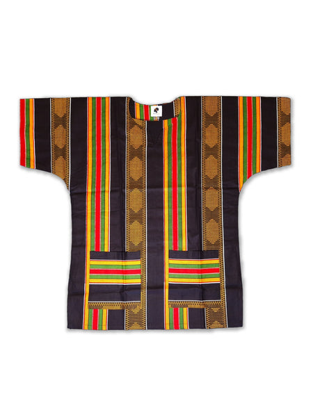 Black Pan Africa Dashiki Shirt / Dashiki Dress - Top con estampado africano - Unisex