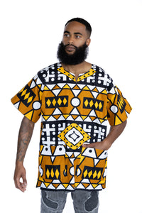 Mosterd Samakaka Dashiki Shirt / Dashiki Dress - Top con estampado africano - Unisex