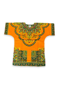Naranja Shirt / Dashiki Dress - Top con estampado africano - Unisex