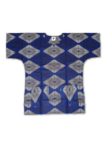 Royal blue diamonds Dashiki Shirt / Dashiki Dress - Top con estampado africano - Unisex