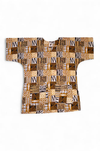 Arena Bogolan Mosaic Dashiki Shirt / Dashiki Dress - Top con estampado africano - Unisex