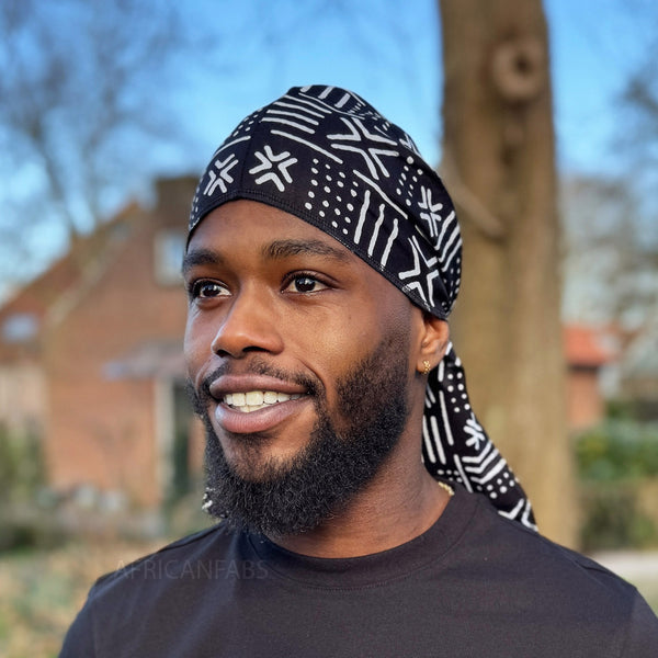 Durag / Du-rag / Do-rag / Bandana - Unisex - Barro negro