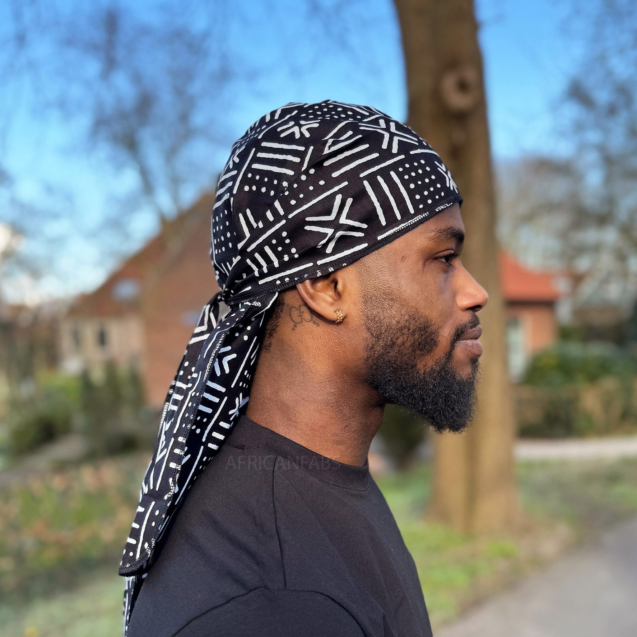 Durag / Du-rag / Do-rag / Bandana - Unisex - Barro negro