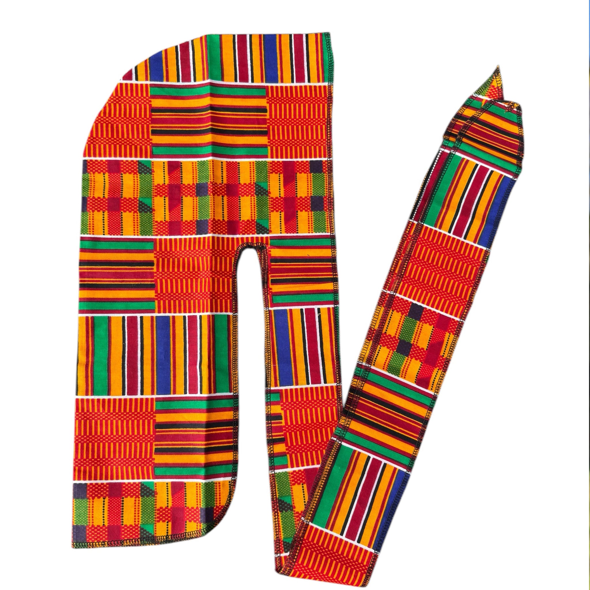 Durag / Du-rag / Do-rag / Bandana - Unisex - Amarillo / verde Kente