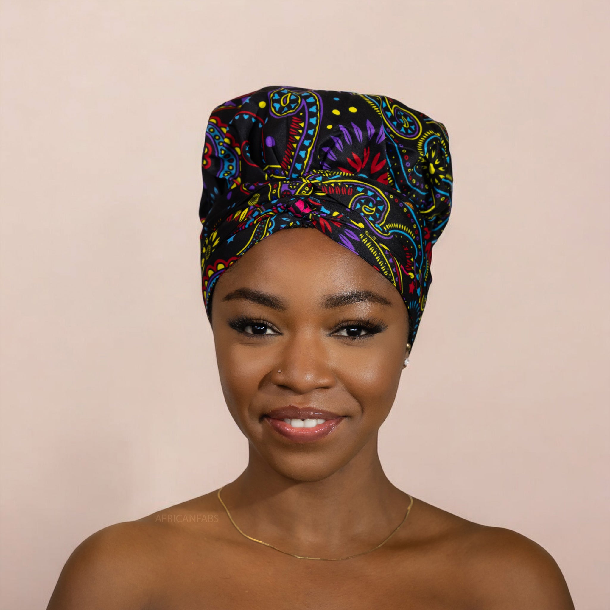 Easy headwrap - Gorro de pelo con forro de satén - Multicolor Paisley