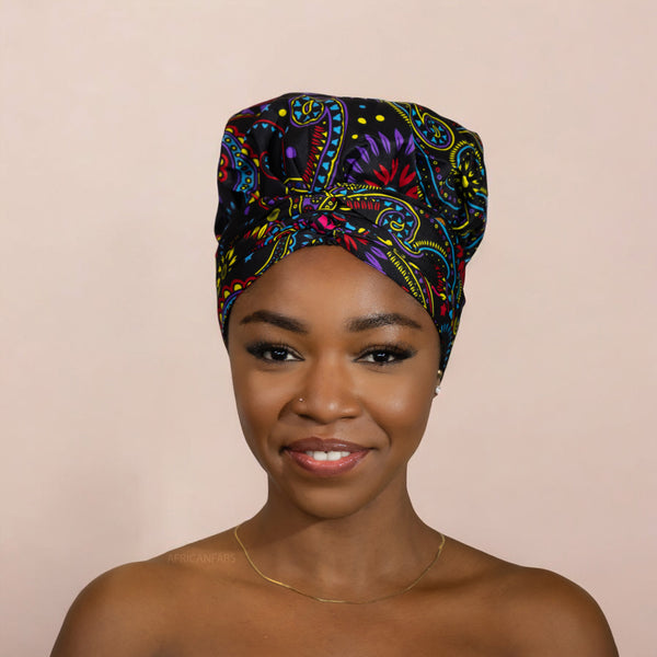 Easy headwrap - Gorro de pelo con forro de satén - Multicolor Paisley