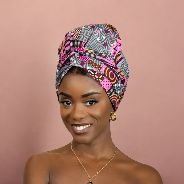 Easy headwrap - Gorro de pelo con forro satinado - Rosa