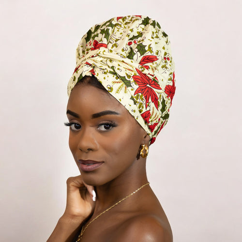 Easy headwrap - Gorro forrado de raso - Color crema